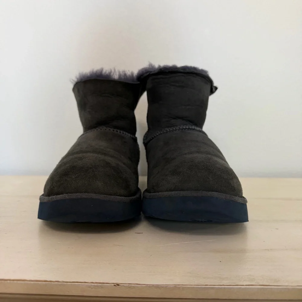 Ugg Navy Suede Classic Mini Boots